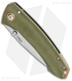 CRKT Exclusive Burnley Tuna Frame Lock Knife Green Micarta (3.3" Satin S35VN) 7 CRKT Exclusive Burnley Tuna Frame Lock Knife Green Micarta (3.3" Satin S35VN) -Crkt Shop CRKT Tuna FL Green Micarta Satin BHQ 113868 jr spine