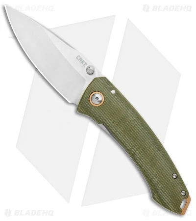 CRKT Exclusive Burnley Tuna Frame Lock Knife Green Micarta (3.3" Satin S35VN) 3 CRKT Exclusive Burnley Tuna Frame Lock Knife Green Micarta (3.3" Satin S35VN)