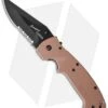 CRKT Crawford Kasper Liner Lock Knife Tan Zytel (3.75" Black Serr) 6783DB -Crkt Shop crkt crawford kasper tan 6783db cm
