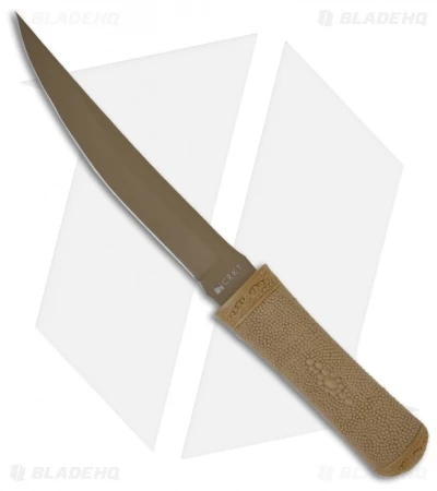 CRKT Hissatsu Knife Desert Tan Fixed Blade Tanto (7" Brown) 2907D 3 CRKT Hissatsu Knife Desert Tan Fixed Blade Tanto (7" Brown) 2907D