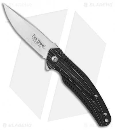 CRKT Ripple Liner Lock Knife Black Aluminum (3.125" Satin) K415KXP *Autographed 3 CRKT Ripple Liner Lock Knife Black Aluminum (3.125" Satin) K415KXP *Autographed