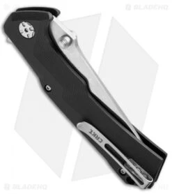 CRKT Tighe Tac Two Tanto Flipper Button Lock Knife GRN (3.25" Satin) 5235 -Crkt Shop crkt tighe tac two tanto 5235 side cm