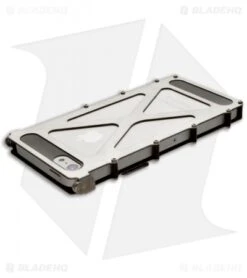 CRKT INoxCase Stainless Steel IPhone 5 Case 180Â° Cover INOX5S -Crkt Shop inox inoxcase iphone5 stainless steel satin 180 inox5s back