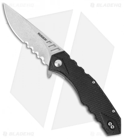 CRKT Ruger Knives Follow-Through Compact Flipper Knife (3.25" SW Serr) R1704 3 CRKT Ruger Knives Follow-Through Compact Flipper Knife (3.25" SW Serr) R1704